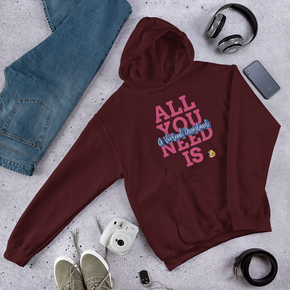 All You Need is a Virtual Assistant Unisex Hoodie – Cat Lady Creates