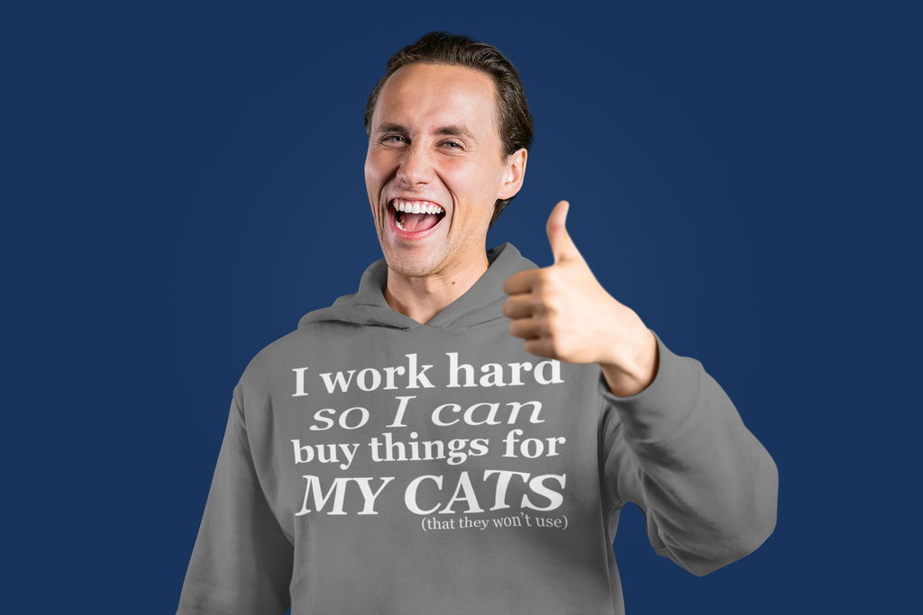 I Work Hard so I Can Buy Things for my Cats Hoodie